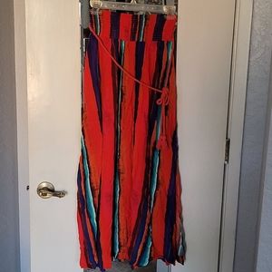 New multi color long skirt